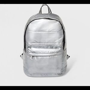 Silver backpack